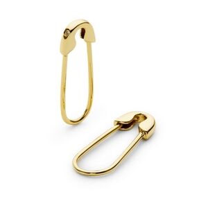 Gold Safety Pin Earrings